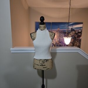 The Vintage Shop Gray Ribbed Fitted Tank Top